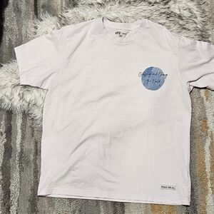 White UNIQLO Peace For All Gordon Reid Challenge & Change The World Graphic Tee